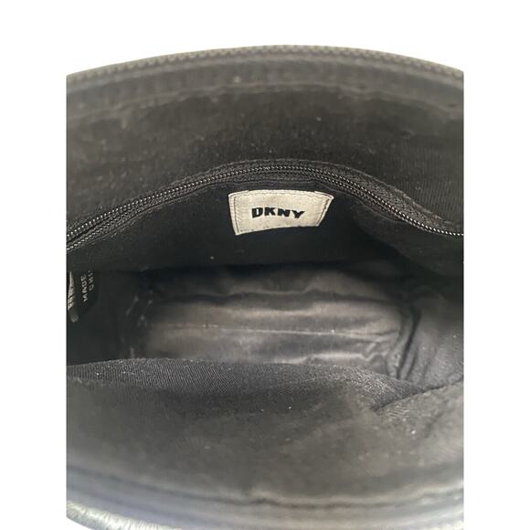 Vintage Donna Karan NY Leather/Rayon Small Shoulder Bag Lightweight - Picture 7 of 8